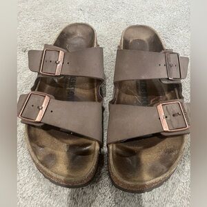 Birkenstock Arizona Brown Double Strap Sandals, Women’s Size 40, Great Shape